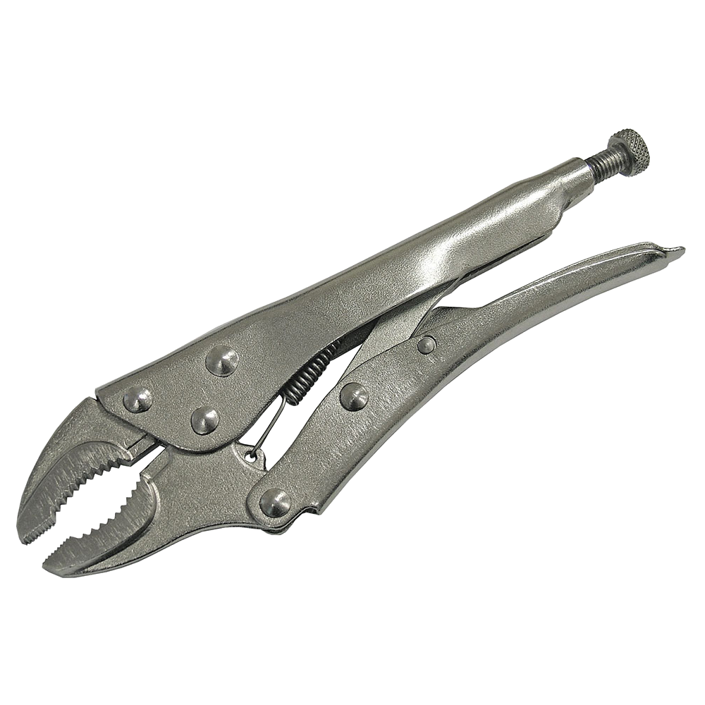 FAITHFULL Curved Jaw Locking Pliers - Silver
