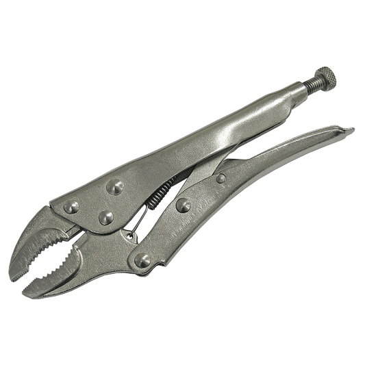 FAITHFULL Curved Jaw Locking Pliers - Silver