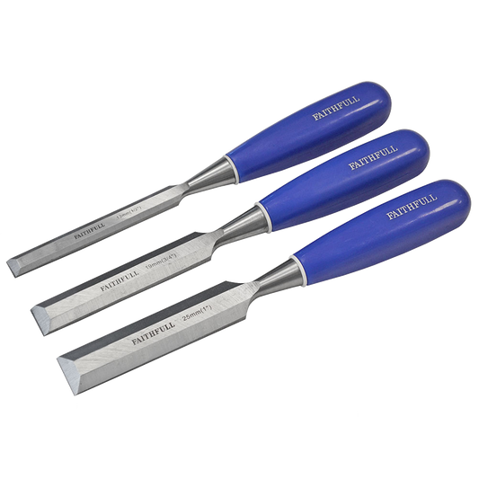 FAITHFULL Bevel Edge Chisel Set - 3 Piece Set - 3 Piece Set