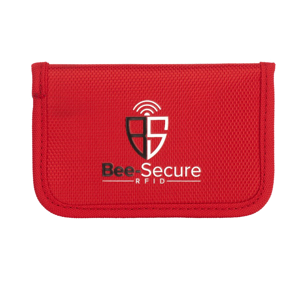 BEE-SECURE RFID Key Pouch - Polyester - Red