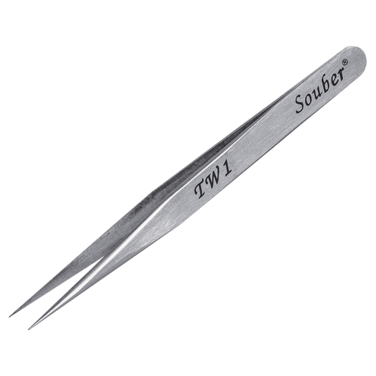 SOUBER TOOLS TW1 Long Straight Pinning Tweezers - TW1