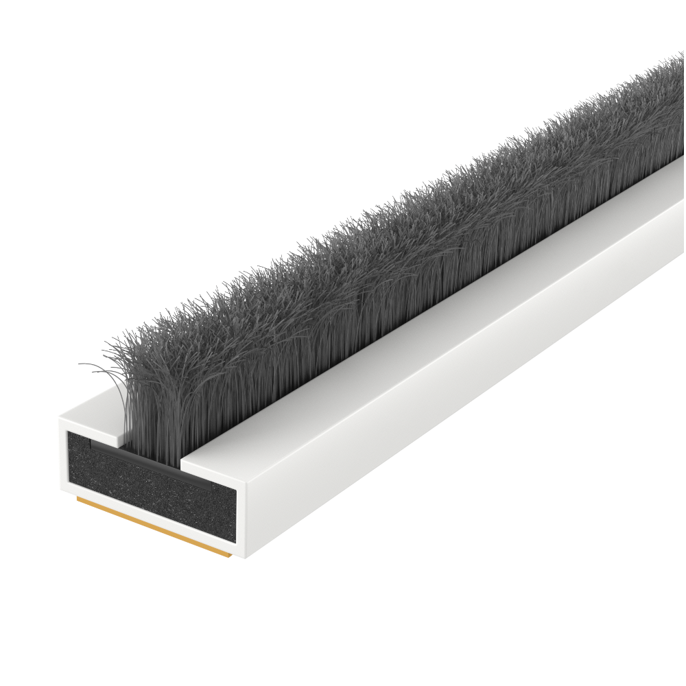 FIRESTOP Intumescent Strip 2.1m x 4mm Fire & Smoke Brush Seal - 10mm White (1/2 Hour) FS110