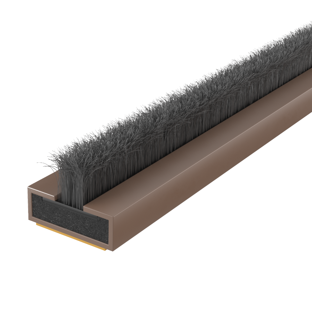 FIRESTOP Intumescent Strip 2.1m x 4mm Fire & Smoke Brush Seal - 10mm Brown (1/2 Hour) FS109