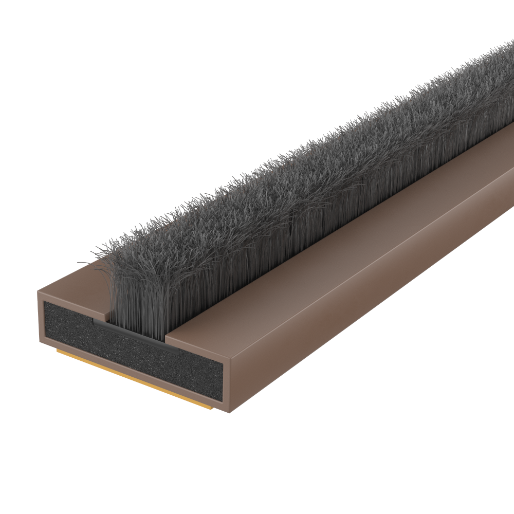 FIRESTOP Intumescent Strip 2.1m x 4mm Fire & Smoke Brush Seal - 15mm Brown (1/2 - 1 Hour) FS121