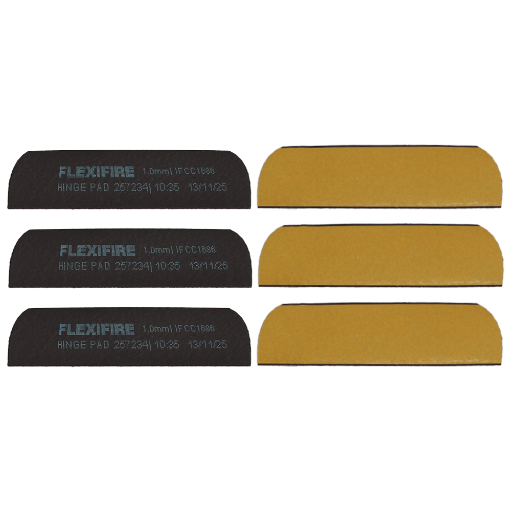 FIRESTOP Self-Adhesive Intumescent Hinge Pads (Pack of 6) - Radius