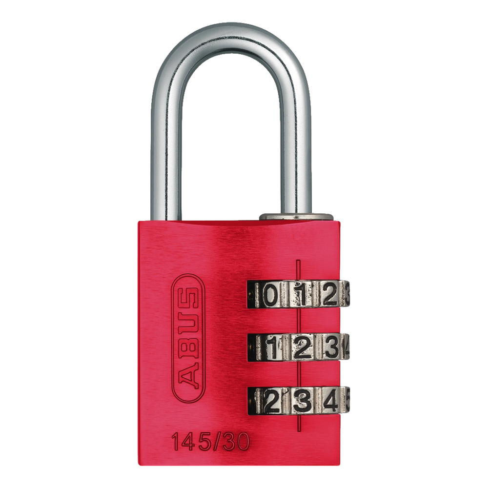 ABUS 145/30 Travel Light Combination Padlock - Red