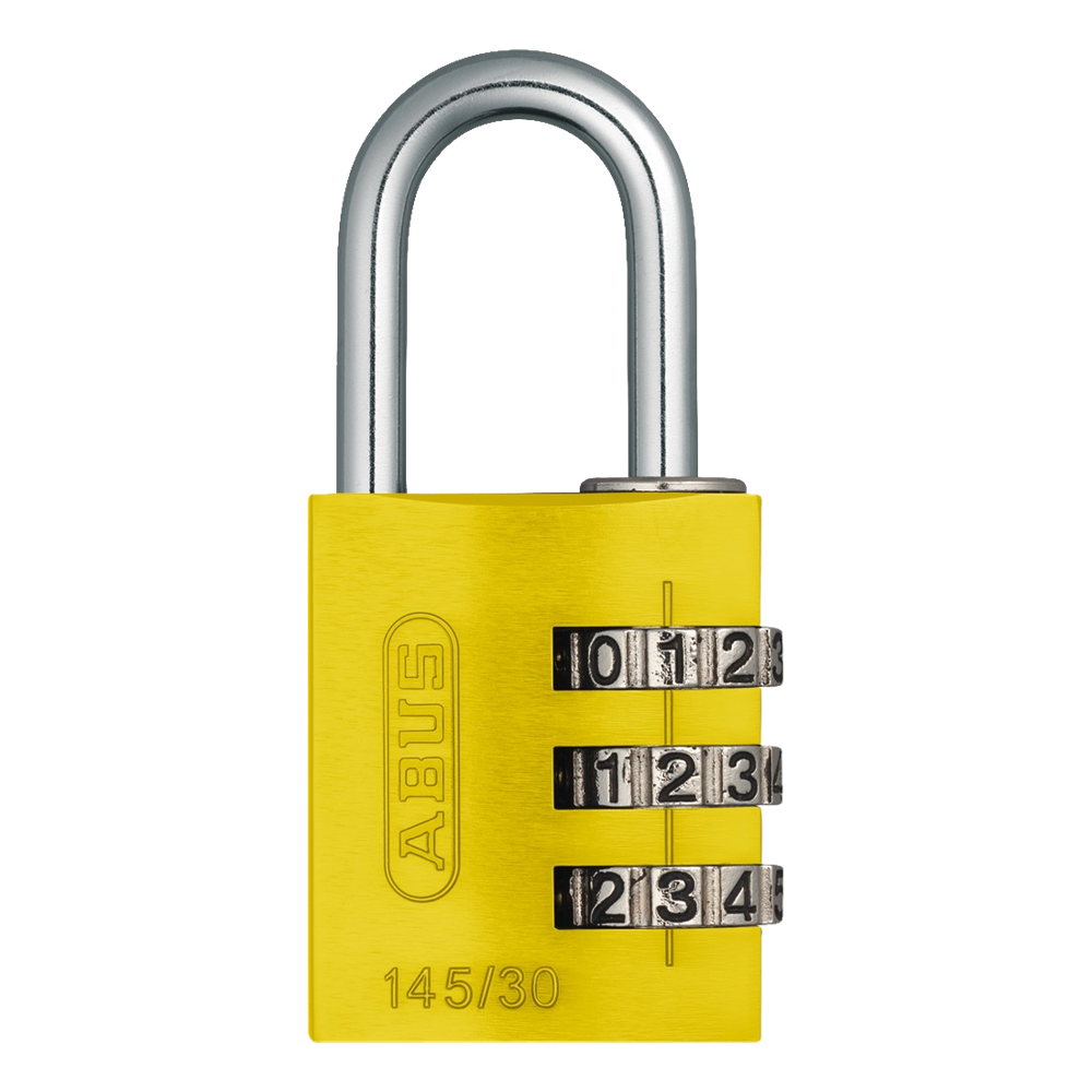 ABUS 145/30 Travel Light Combination Padlock - Yellow