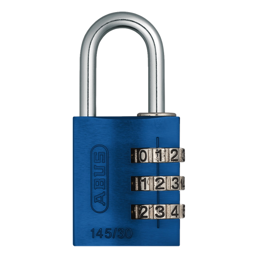 ABUS 145/30 Travel Light Combination Padlock - Blue