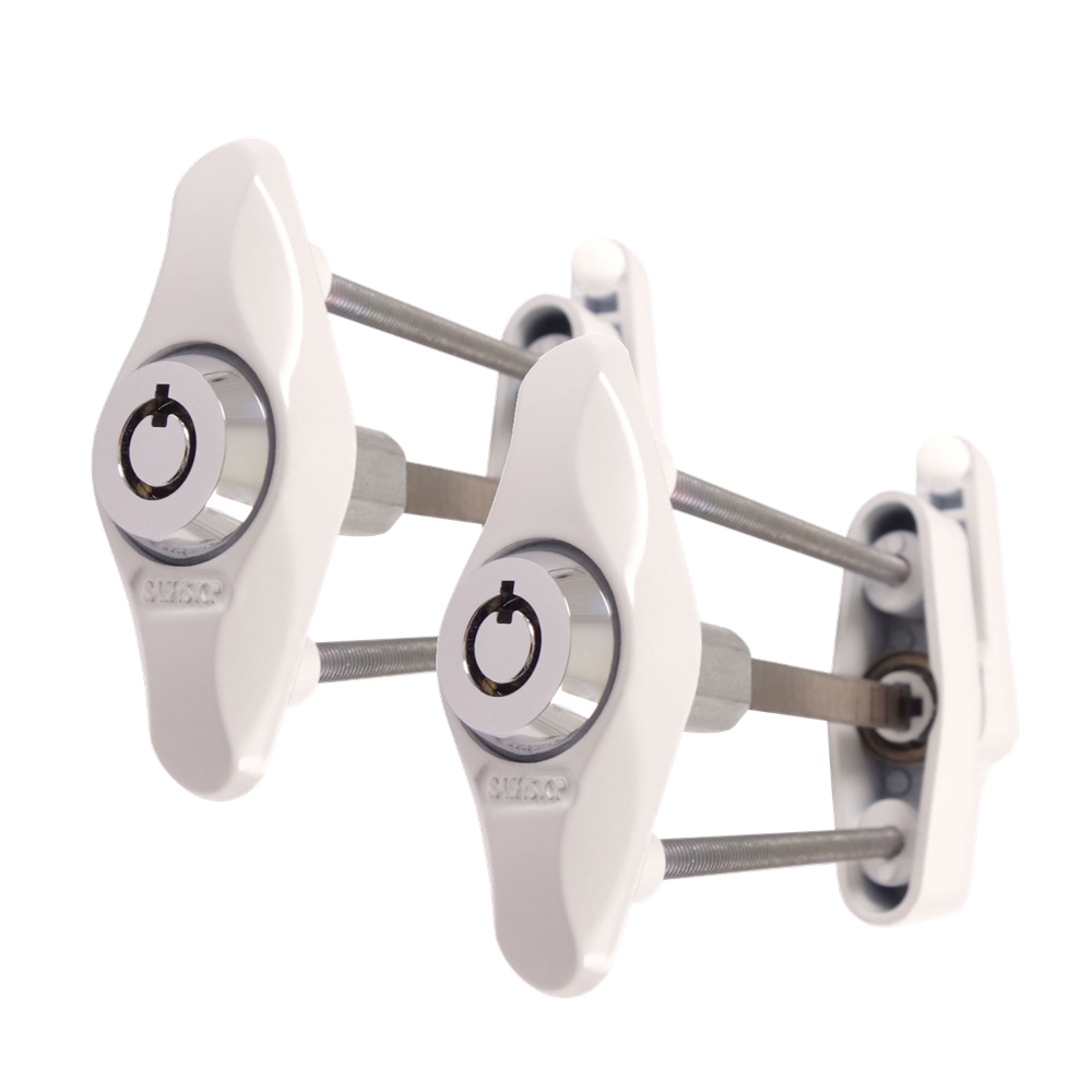 SASHSTOP Original Sash Stopper - Keyed Alike Pair - White