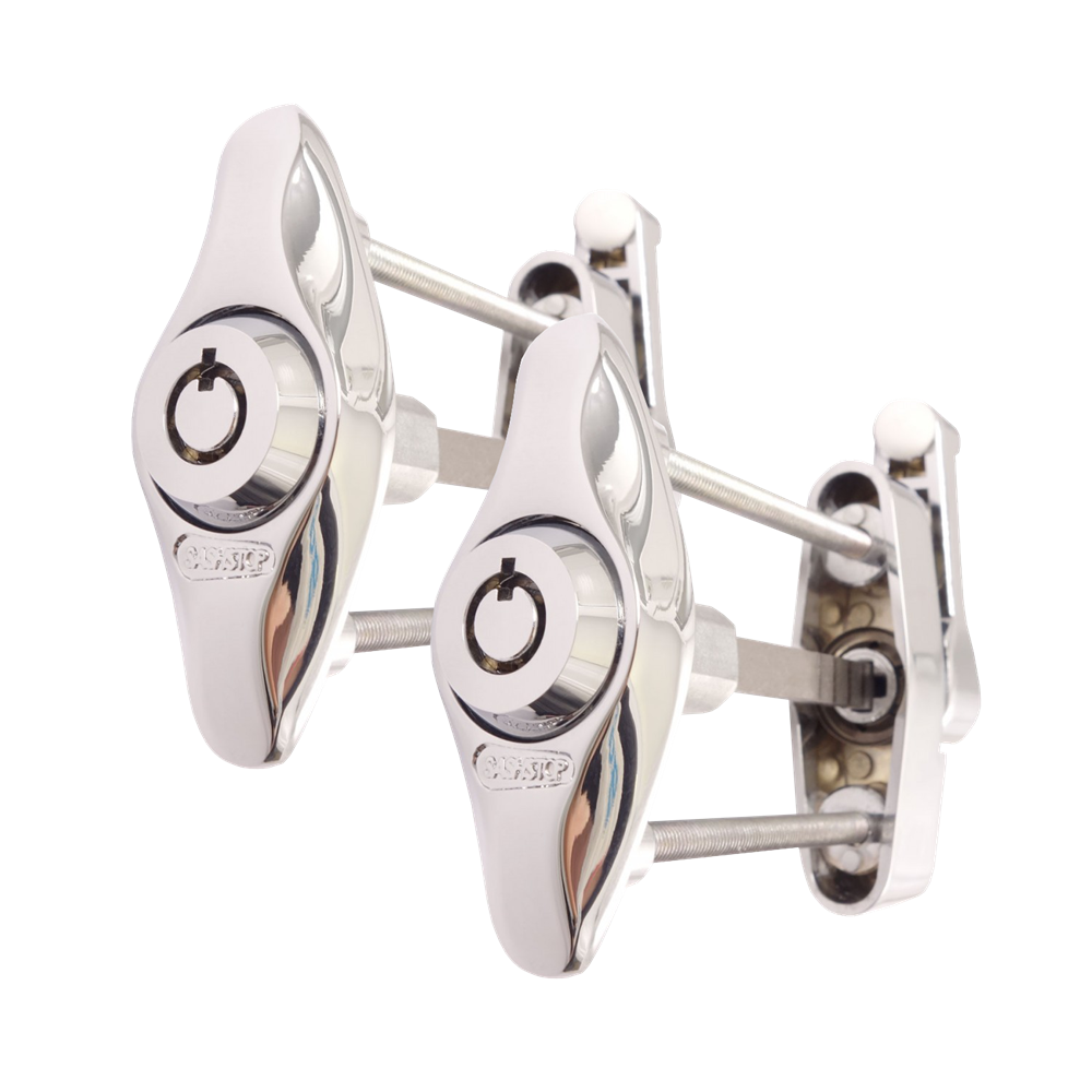 SASHSTOP Original Sash Stopper - Keyed Alike Pair - Chrome