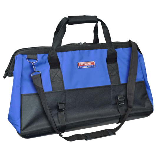 FAITHFULL Wide Mouth Hard Base Tool Bag - 24 Inch