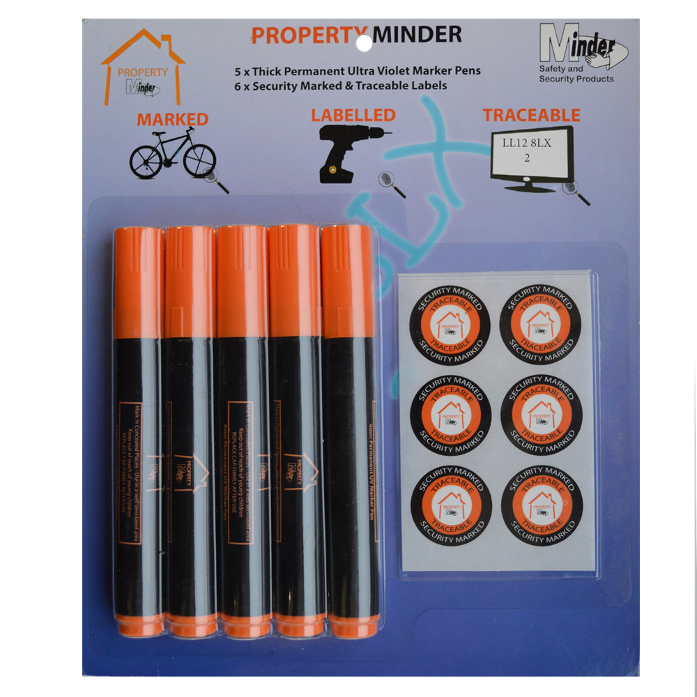 MINDER Property Minder Pack with UV Pens - 5 Pack