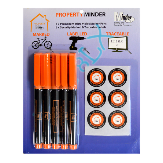 MINDER Property Minder Thick UV Marker Pens - 5 Pack