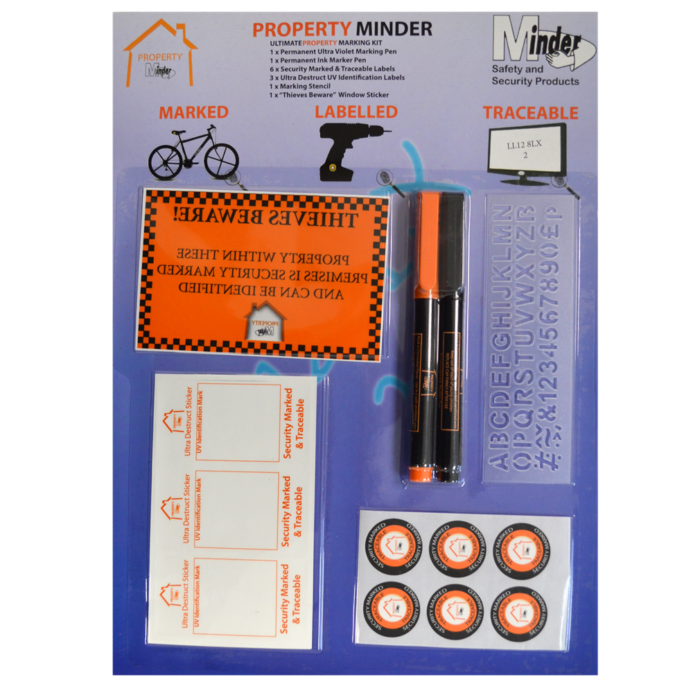 MINDER Ultimate Property Marking Pack - Permanent Ink & UV