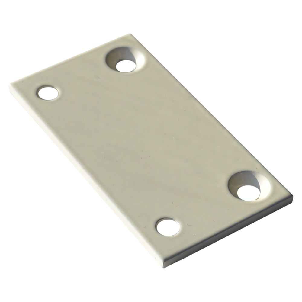 GEZE OL Line Wide Fixing Plate To Suit UPVC Frames - White