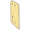 KICKSTOP AT1 Anti-Thrust Plate To Suit Deadlocks - AT1 UK Mortice Keyway Brasslux