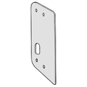KICKSTOP AT1 Anti-Thrust Plate To Suit Deadlocks - AT1 Oval Keyway Satin Silver