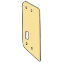 KICKSTOP AT1 Anti-Thrust Plate To Suit Deadlocks - AT1 Oval Keyway Brasslux