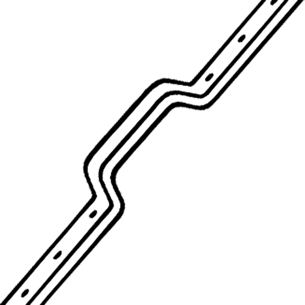 KICKSTOP 2609 16mm London Door Bar - 2609 White