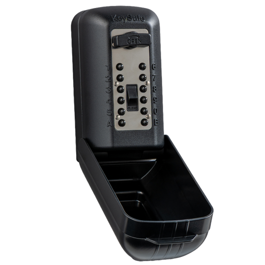 KEYSAFE P500 Pro Key Safe With Cover - Black - With Alarm Sensor