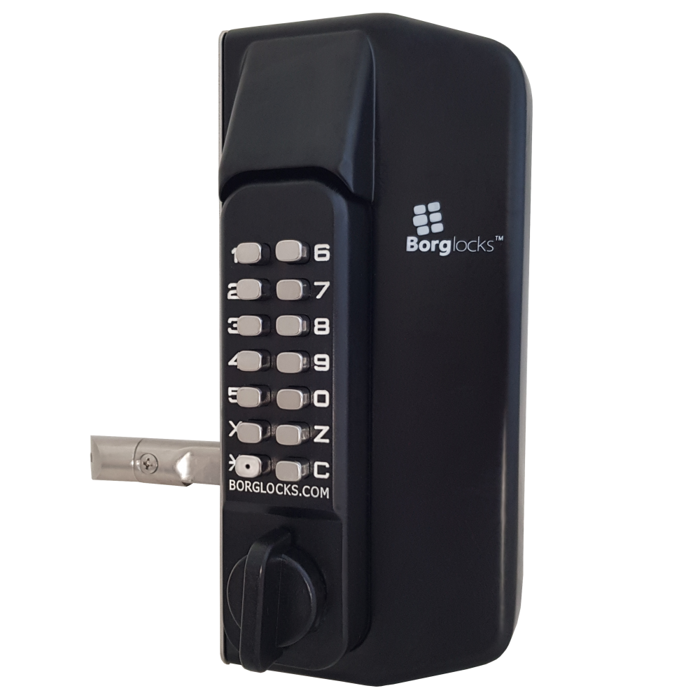 BORG LOCKS BL3100 ECP Knob Operated Marine Grade Metal Gate Single Digital Lock - Without Key Override