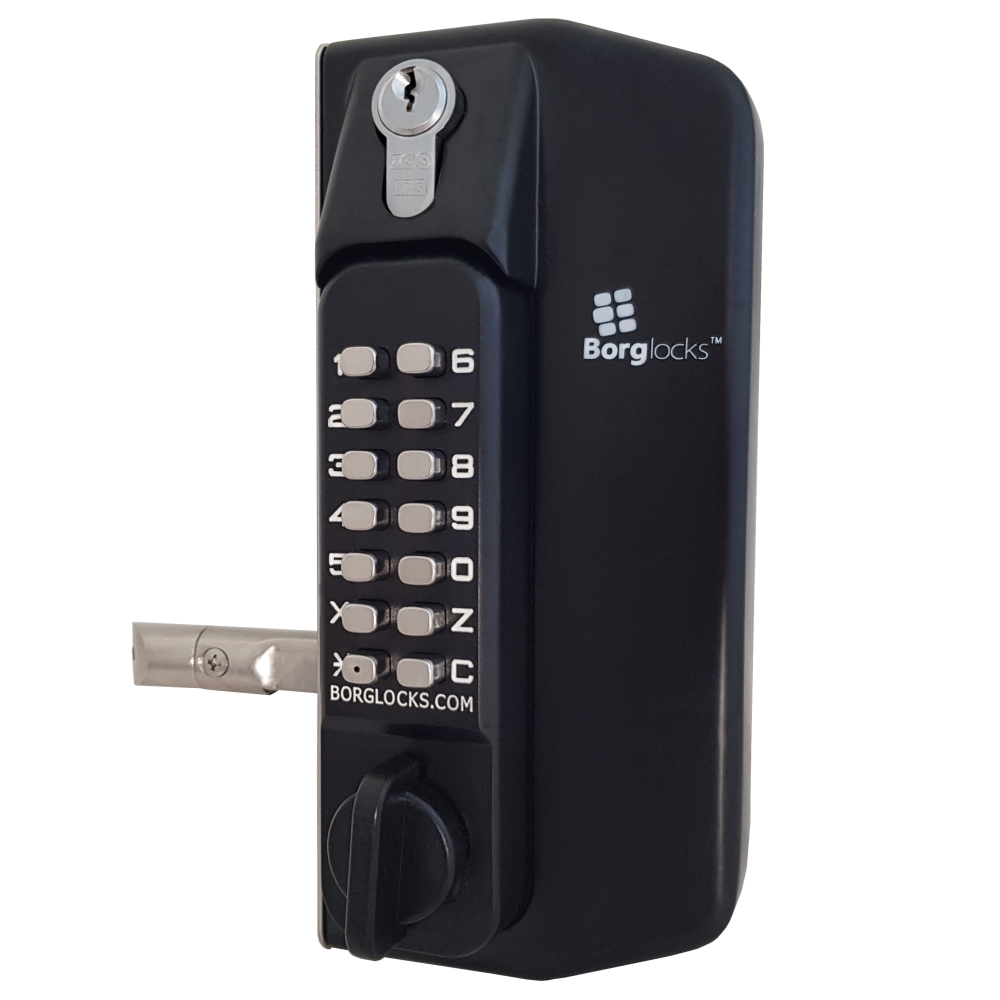 BORG LOCKS BL3130 ECP Knob Operated Marine Grade Metal Gate Double Digital Lock - With Key Override