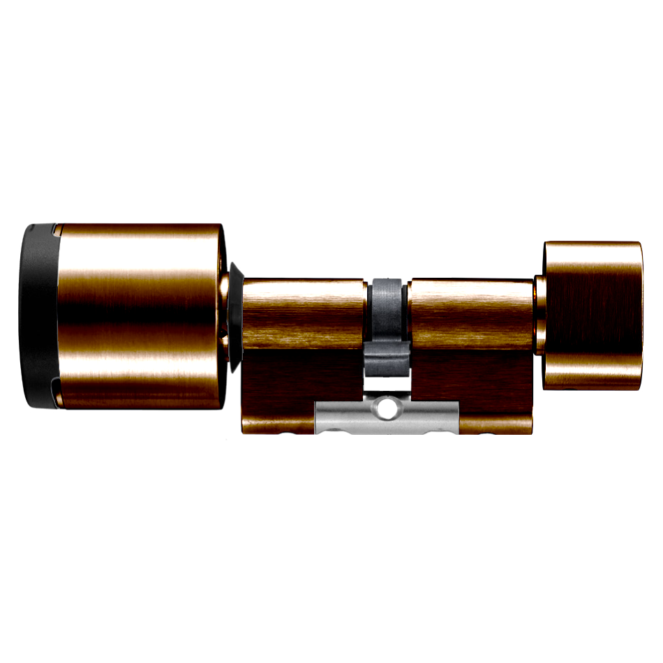 EVVA AirKey Euro Double Proximity & Turn Cylinder - Sizes 97mm to 122mm Patina Brown (Bronze)