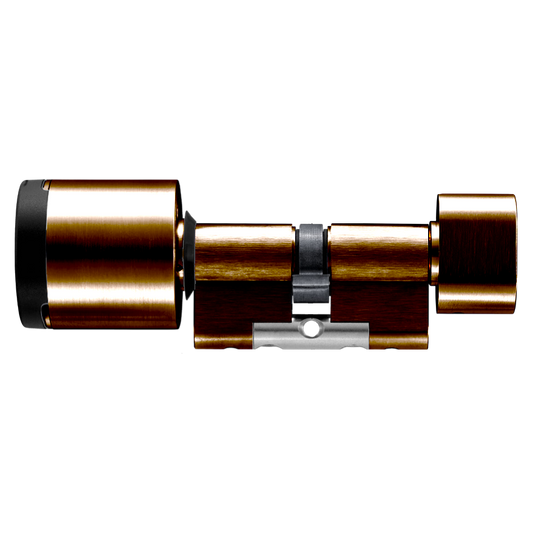 EVVA AirKey Euro Double Proximity & Turn Cylinder - Sizes 97mm to 122mm Patina Brown (Bronze)
