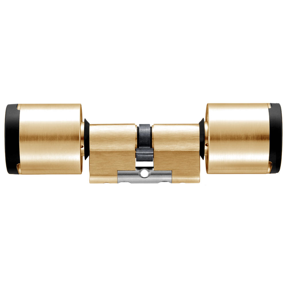 EVVA AirKey Euro Double Proximity & Proximity Cylinder - Sizes 97mm to 122mm Polished Brass