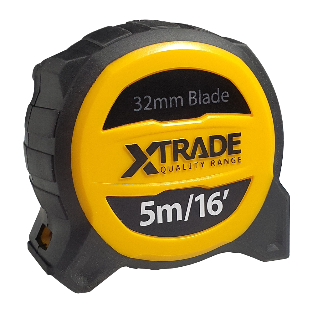 XTRADE Robust Retractable 32mm Wide Tape Measure - 5 Metre