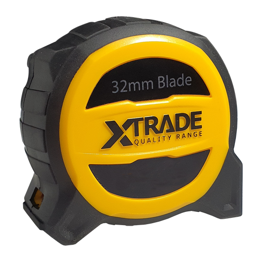 XTRADE Robust Retractable 32mm Wide Tape Measure - 8 Metre