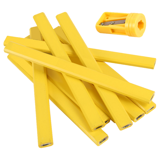 XTRADE Carpenters Pencil Set - Pack Of 10 Including Sharpener