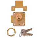 YALE 076S Cylinder Straight Cupboard Springlock - 22mm PB KD LH Bagged