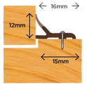 EXITEX Windor Pin Fixed Dualhard Door Seal - Brown