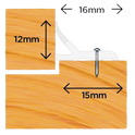 EXITEX Windor Pin Fixed Dualhard Door Seal - White