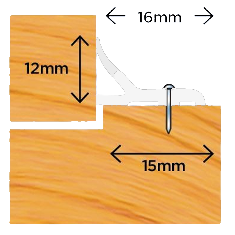 EXITEX Windor Pin Fixed Dualhard Door Seal - White