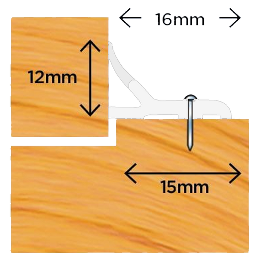 EXITEX Windor Pin Fixed Dualhard Door Seal - White