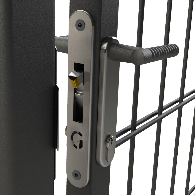 GATEMASTER ML4 Full Plate Mortice Gate Hook Lock - Ornamental Handles