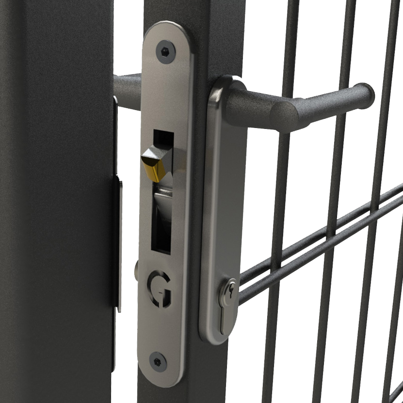 GATEMASTER ML4 Full Plate Mortice Gate Hook Lock - Plain Handles