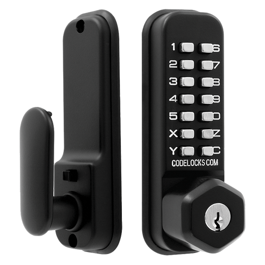 CL0255 Marine By Codelocks Digital Lock With Key Override - Black