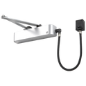 UNION CE4F-E Size 4 Electromagnetic Overhead Door Closer With Swing Free Or Hold Open Facility - Satin Stainless Steel