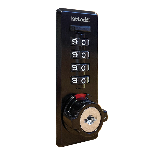 CODELOCKS KitLock KL20 Vertical Mechanical Combination Lock With Auto Scramble - KL20 Black