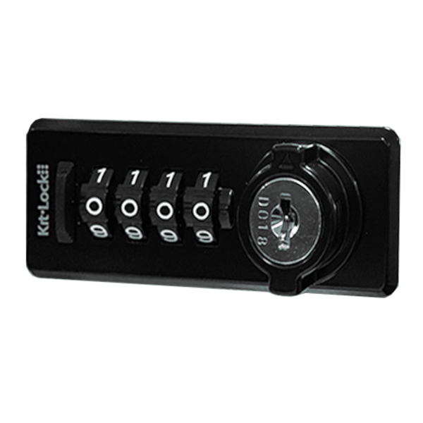 CODELOCKS KitLock KL20 Horizontal Mechanical Combination Lock With Auto Scramble - KL20 Black LH