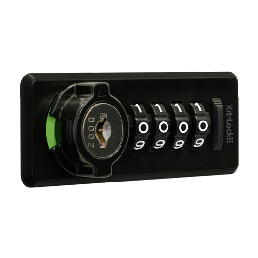 CODELOCKS KitLock KL20 Horizontal Mechanical Combination Lock With Auto Scramble - KL20 Black RH