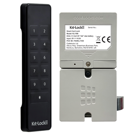 CODELOCKS KitLockFlex KL1100 KeyPad Locker Lock With Powered Latch - KL1100 Black