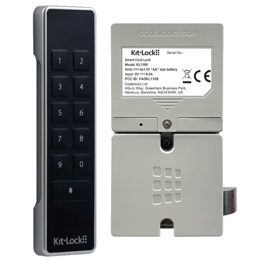 CODELOCKS KitLockFlex KL1100 KeyPad Locker Lock With Powered Latch - KL1100 Silver