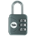 YALE YP1 Open Shackle Combination Padlock - Grey