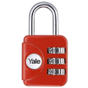 YALE YP1 Open Shackle Combination Padlock - Red
