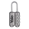 YALE YP2 Open Shackle Combination Padlock - Grey