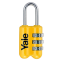 YALE YP2 Open Shackle Combination Padlock - Yellow